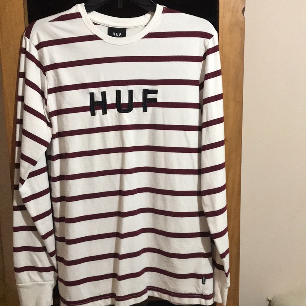 HUF Medium White with Red stripes